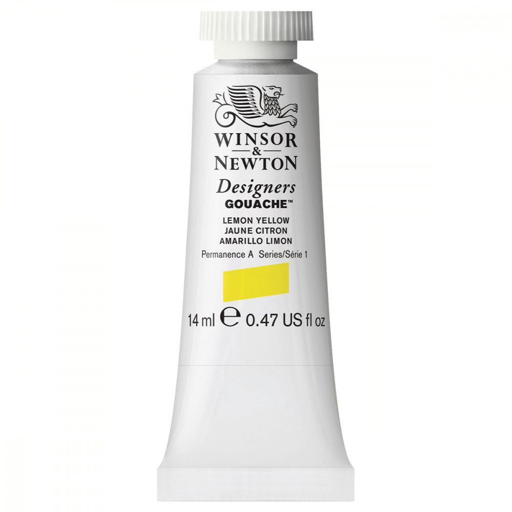 Tinta Guache Winsor & Newton Designers 14ml S1 345 Lemon Yellow
